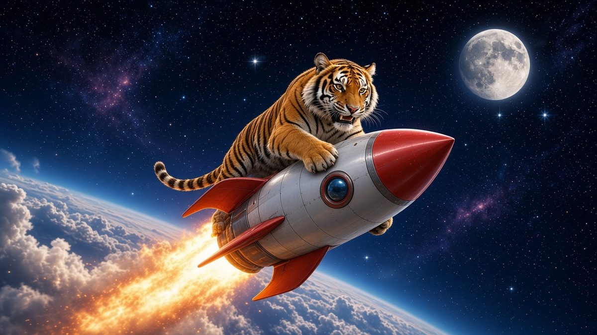 Tiger on a rocket